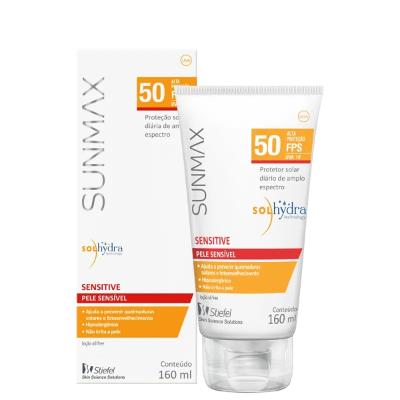 Protetor Solar Sunmax Sensitive FPS 50 Corporal Para Peles Sensíveis 160ml
