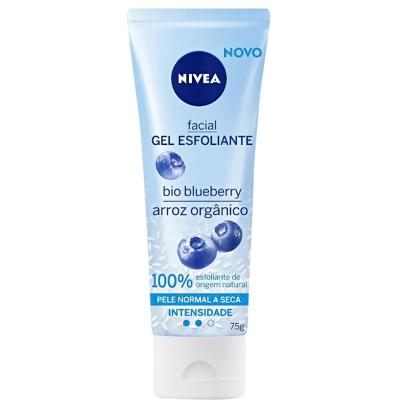 Nivea Gel Facial Esfoliante Blueberry e Arroz Orgânico 72g