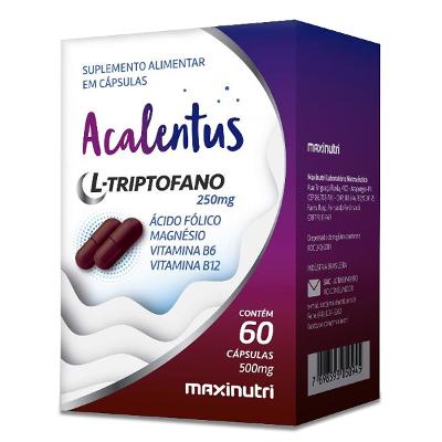 Acalentus L-Triptofano 250mg Maxinutri - 60 Cápsulas