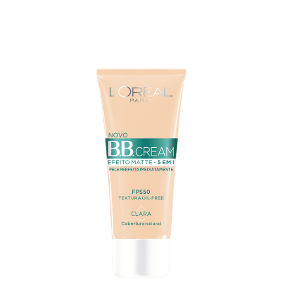 L'ORÉAL PARIS BB CREAM 5 EM 1 EFEITO MATTE FPS50 CLARA 30G