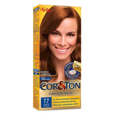 COLORAÇÃO NIELY COR&TON - TONS CASTANHOS - 7.7 MARROM DOURADO