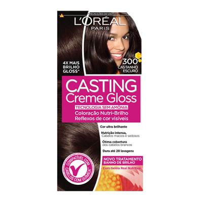 COLORAÇÃO CASTING CREME GLOSS L'ORÉAL PARIS - 300 CASTANHO ESCURO