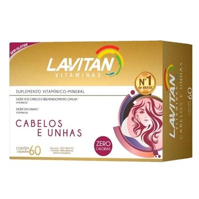 VITAMINA PARA CABELOS E UNHAS LAVITAN 60 CÁPSULAS
