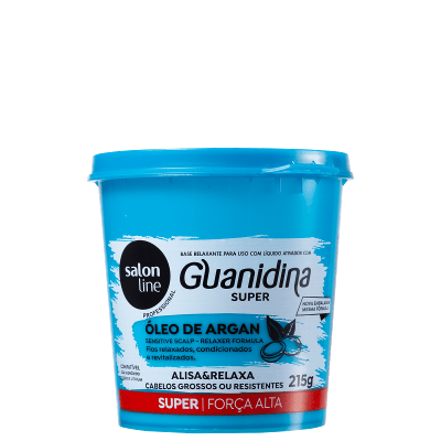 GUANIDINA ÓLEO DE ARGAN SUPER ALISA E RELAXA SALON LINE 215G