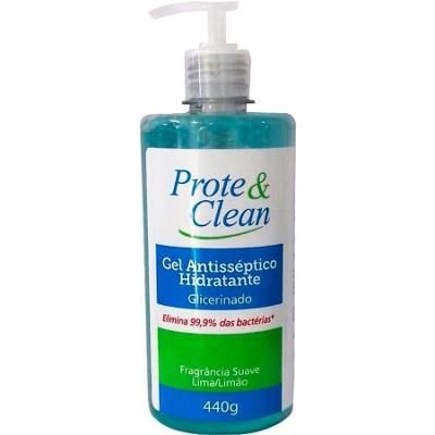 ÁLCOOL EM GEL HIGIENIZADOR ANTISSÉPTICO PROTE & CLEAN 440G