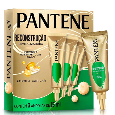 Kit Pantene Ampola Reconstrução Revitalizadora com 3 unidades de 15ml cada