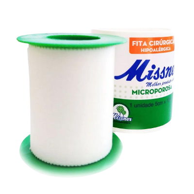MISSNER FITA DE MICROPORE NA COR BRANCA HIPOALÉRGICA 5CM X 10M
