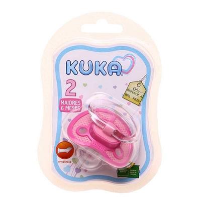 CHUPETA KUKA SUPER VENTILADA SILICONE TAMANHO 2 (+6 MESES) ROSA