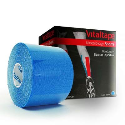 BANDAGEM VITALTAPE KINESIO SPORTS AZUL 5CM X 5M