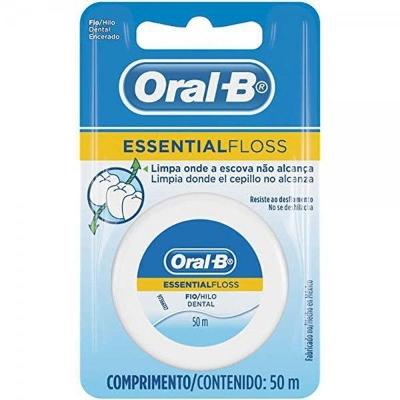 FIO DENTAL ENCERADO ORAL-B ESSENTIAL FLOSS COM 50 METROS