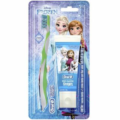 KIT ESCOVA + CREME DENTAL ORAL-B STAGES FROZEN 75ML