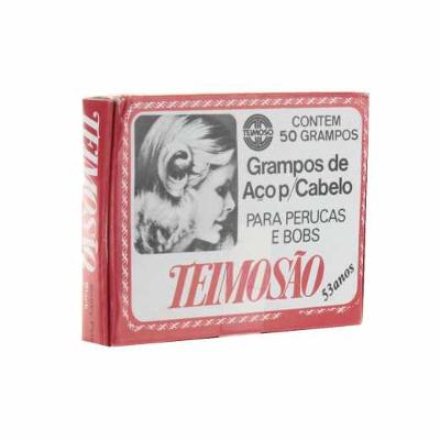GRAMPOS DE CABELO TEIMOSÃO PRETO TAMANHO 7 - 50 UNIDADES