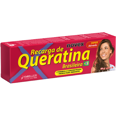 TRATAMENTO RECONSTRUTOR NOVEX RECARGA DE QUERATINA BRASILEIRA 80G