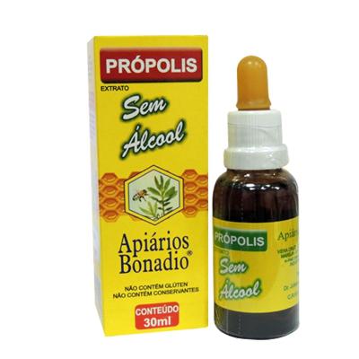 EXTRATO DE PRÓPOLIS S/ ÁLCOOL - APIÁRIOS BONADIO - 30ML