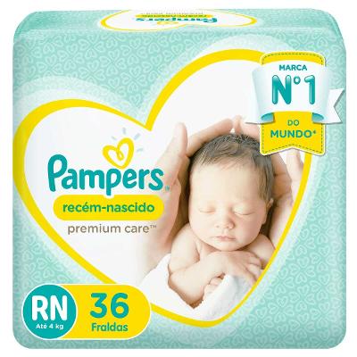 Fralda Pampers Premium Care RN+ 36 Unidades