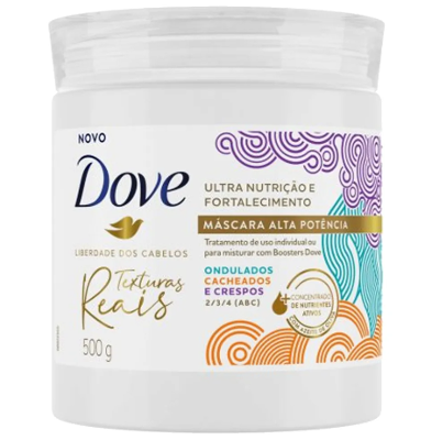 Máscara de Tratamento Dove Texturas Reais Ondulados, Cacheados e Crespos Azeite de Oliva 500g