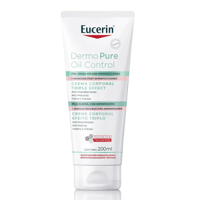 Creme Corporal Eucerin Dermo Pure Oil Control Efeito Triplo 200ml