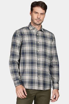 Camisa Aramis Regular Flanela Xadrez Marinho Com Verde