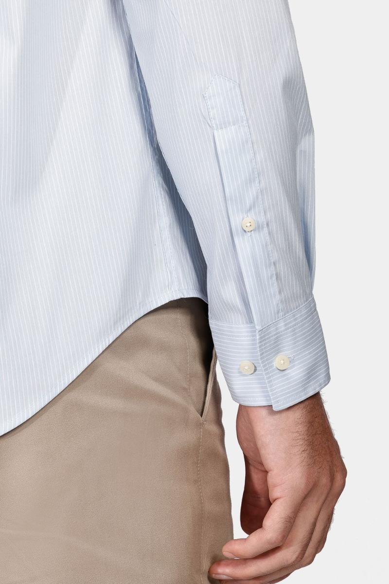 Camisa Aramis Manga Longa Regular Algodão Azul - 1