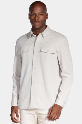 Camisa Aramis Manga Longa Move Overshirt em Piquet Duo Cáqui