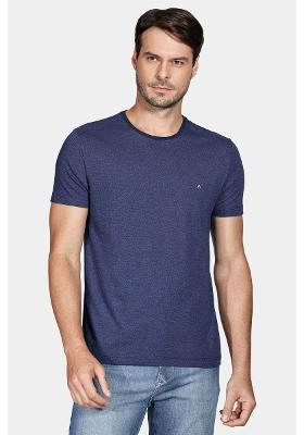 Camiseta Aramis Malha Abstrat Azul Neblina