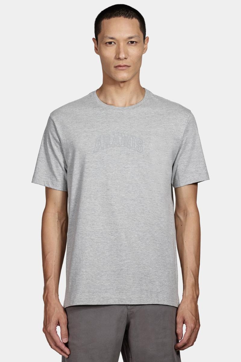 Camiseta Aramis Manga Curta Aramis Outline Cinza Mescla - 1