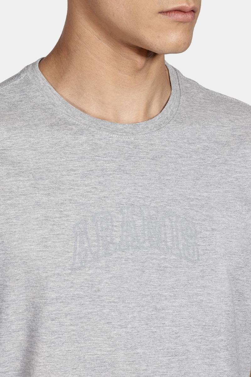 Camiseta Aramis Manga Curta Aramis Outline Cinza Mescla - 3