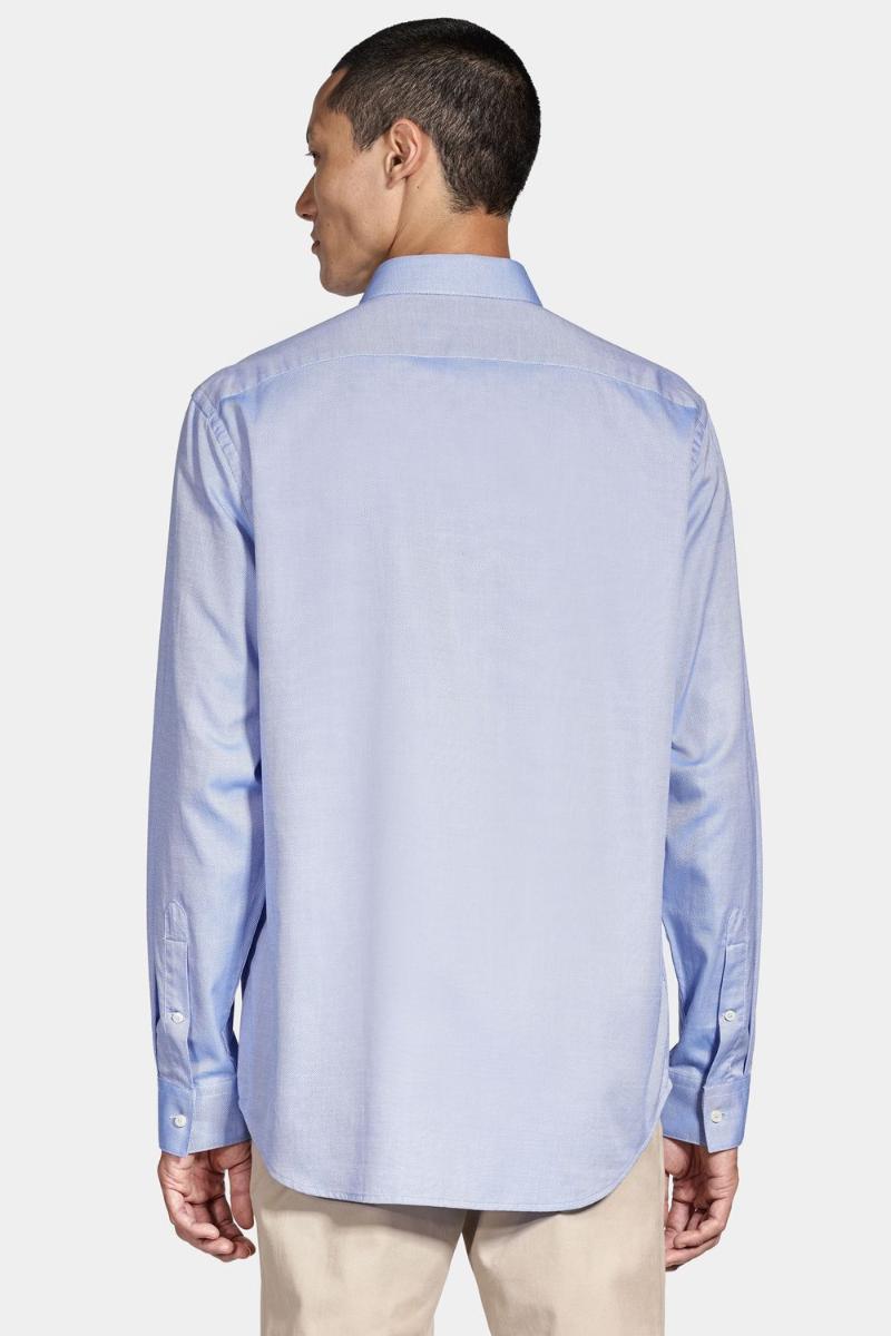 Camisa Aramis Manga Longa  Regular 100 Maquinetada Azul - 2