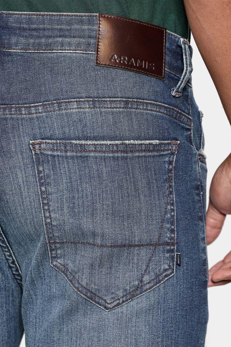 Calça Aramis Jeans Slim Intense Dirty Blue Azul Escuro - 4