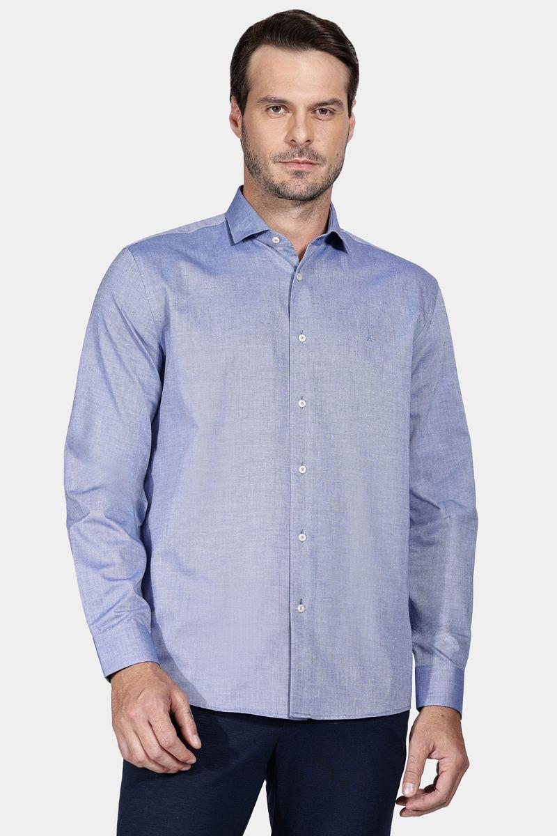 Camisa Aramis Manga Longa Cosmo Regular Oxford Azul - 1