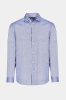 Camisa Aramis Manga Longa Cosmo Regular Oxford Azul