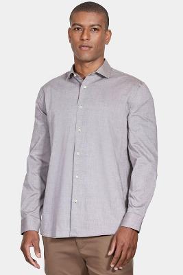 Camisa Aramis Manga Longa Cosmo Regular Oxford Marrom