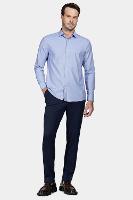 Camisa Aramis Manga Longa  Regular Tech Flex Falso Liso Azul - 2