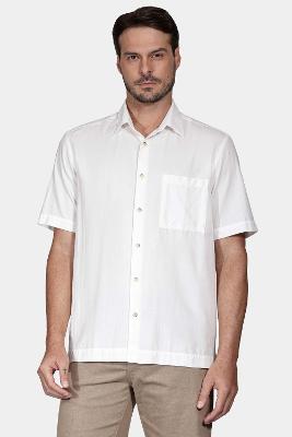 Camisa Aramis Regular Textura Horizontal Off White