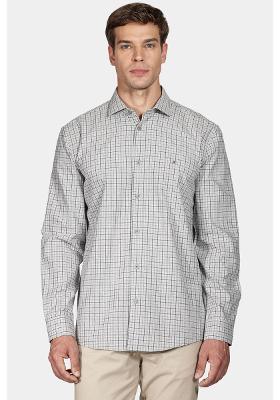 Camisa Aramis Regular Mescla Xadrez Cinza