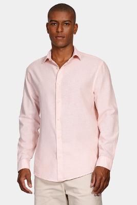 Camisa Aramis Regular Linho Com Algodão f Coral