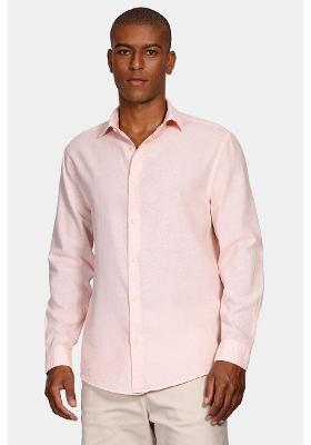 Camisa Aramis Regular Linho Com Algodão f Coral