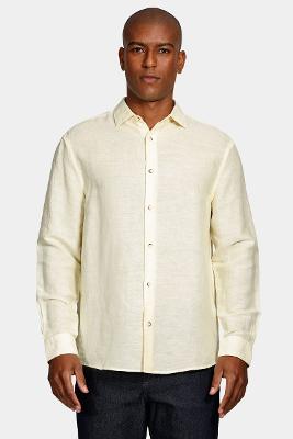 Camisa Aramis Regular Linho Com Algodão f Amarelo