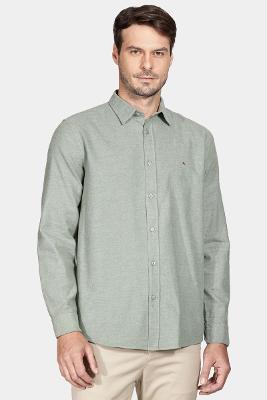 Camisa Aramis Regular Flannel Twill Verde Militar