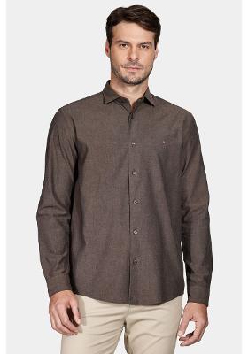 Camisa Aramis Slim Actually Liso Marrom