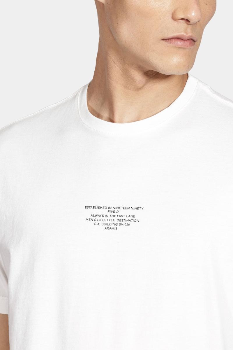 Camiseta Aramis Manga Curta Minimal Off White - 3