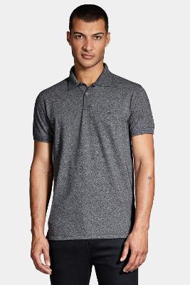 Polo Aramis Piquet Gola Jacquard Preto