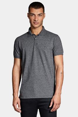 Polo Aramis Piquet Gola Jacquard Preto
