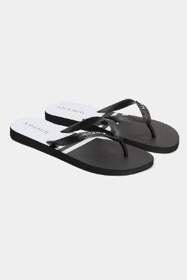 Chinelo Aramis Two Striped Branco Com Preto
