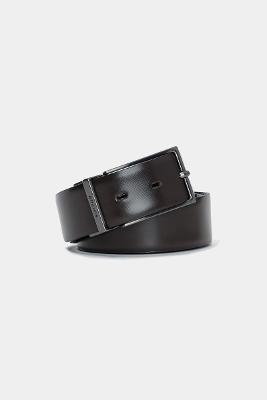Cinto Aramis Duplaface Saffiano Classique Café Com Preto