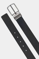 Cinto Aramis Dupla Face Saffiano Preto/Café