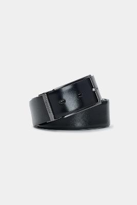 Cinto Aramis Duplaface Saffiano Classique Preto Cafè