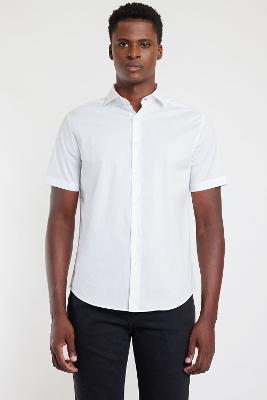 Camisa Slim Gola Padre Stretch Branco