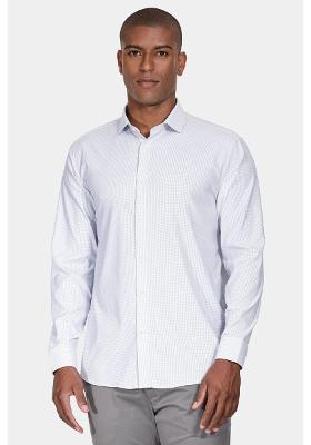 Camisa Aramis Manga Longa Regular Tech Flex Branco Com Verde
