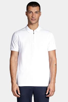 Polo Aramis Piquet Zíper Branco
